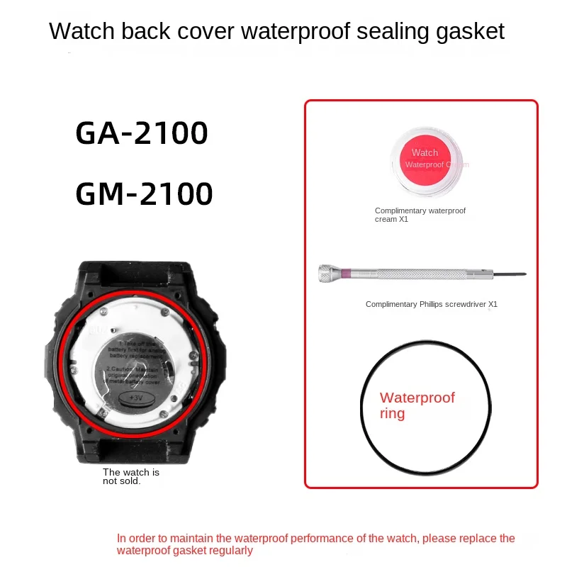 

GA-2100 GM-2100 Waterproof Ring Dust Ring For Casio G-SHOCK GA2110 GM2100 O ring Gasket Rear Cover Sealing Ring Waterproof Paste