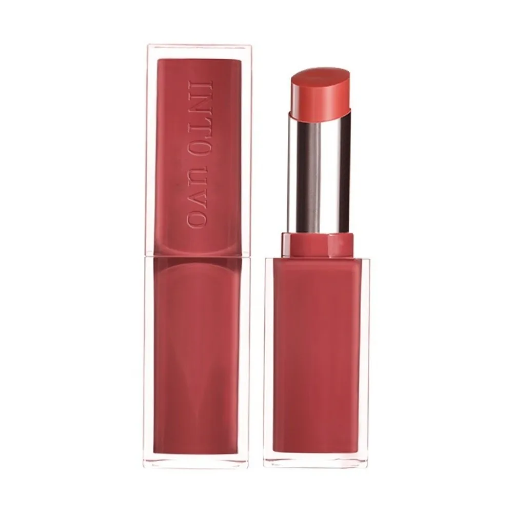 

New INTOUVO Mirror Lipstick Rouge Creamy Glowing Lipstick Natural Bare Color Long-lasting Lip Moisturize Stick Lips Care