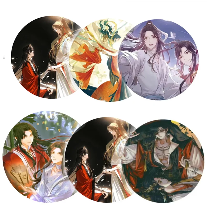 Anime Heavenly Official's Blessing Brooch Alloy Badge Xie Lian Hua Cheng Metal Decoration Tian Guan Ci Fu Badge Collect Gift Pin