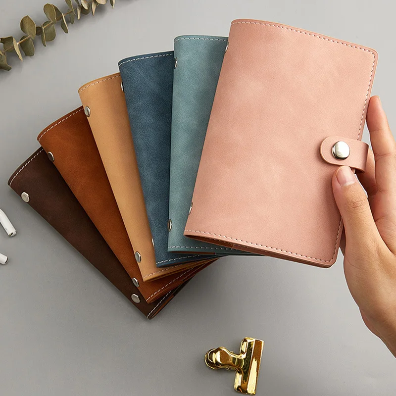 A6/A7 Budget Planner 2023 Cash Envelope Savings Money 6 Hole Spiral Binder Financial Management PU Leather Loose Leaf Notebook