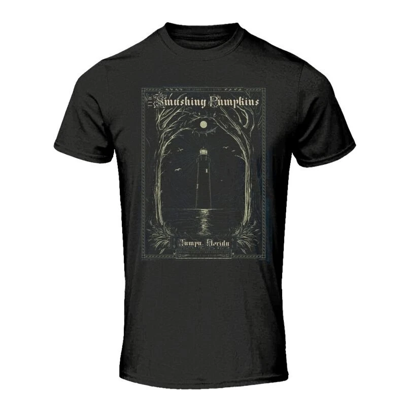 Unisex Cotton T-shirt The Smashing Pumpkins Ice Cream Truck Tour Poster Graphic Tee Rock Streetwear