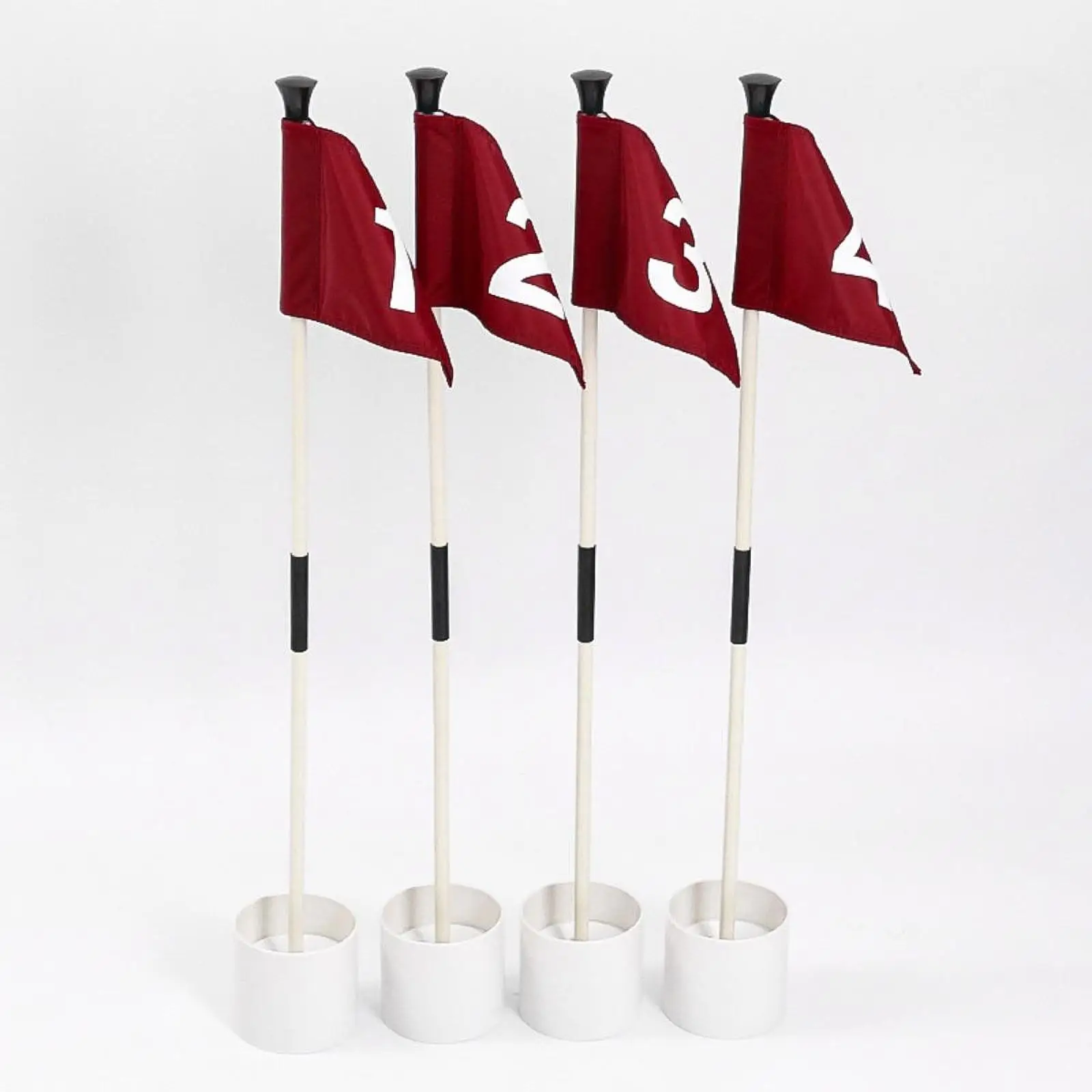 

4Pcs Golf Flagsticks Golf Flag and Cup Alignment Guide Golf Accessories Numbered