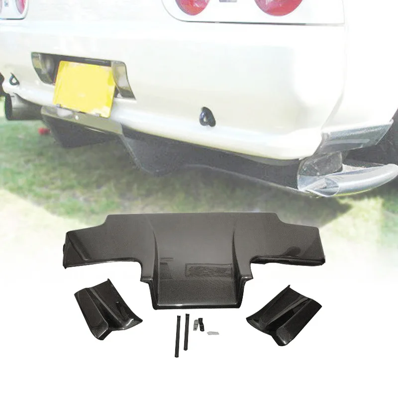 SAAR Compatible avec Nissan Skyline R32 GTR pièces de Modification en Fiber de carbone queue Surround lèvre Spoiler Base de pare-chocs arrière
