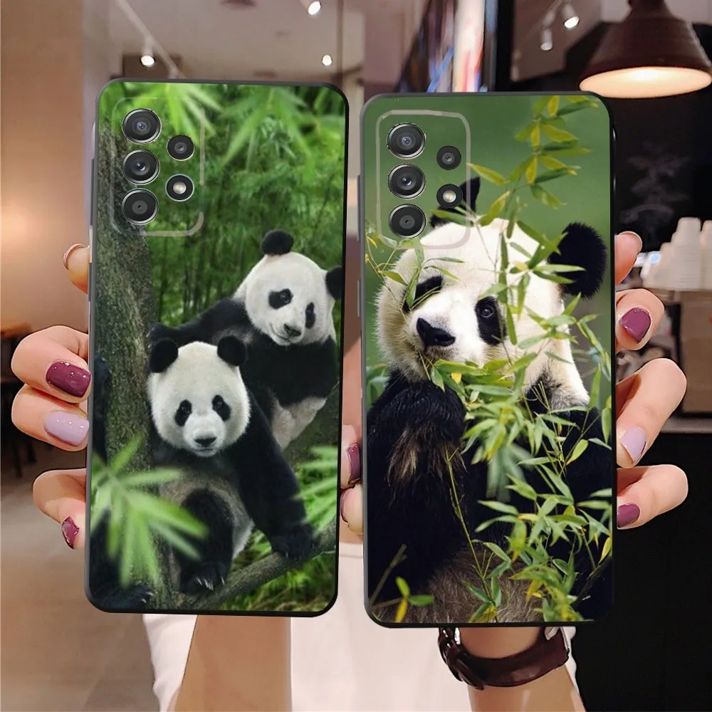 F-Fubao Panda  Phone Case For SamsungS24,23,22,21,S20 Ultra Pro 10,S30Plus,S9,20lite Ultra Black Cover