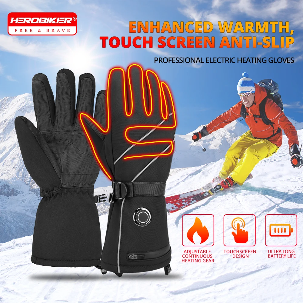 

New Electric Heating Gloves Winter Keep Warm Sking Moto Heating Gloves Equipment Waterproof Heating Gloves