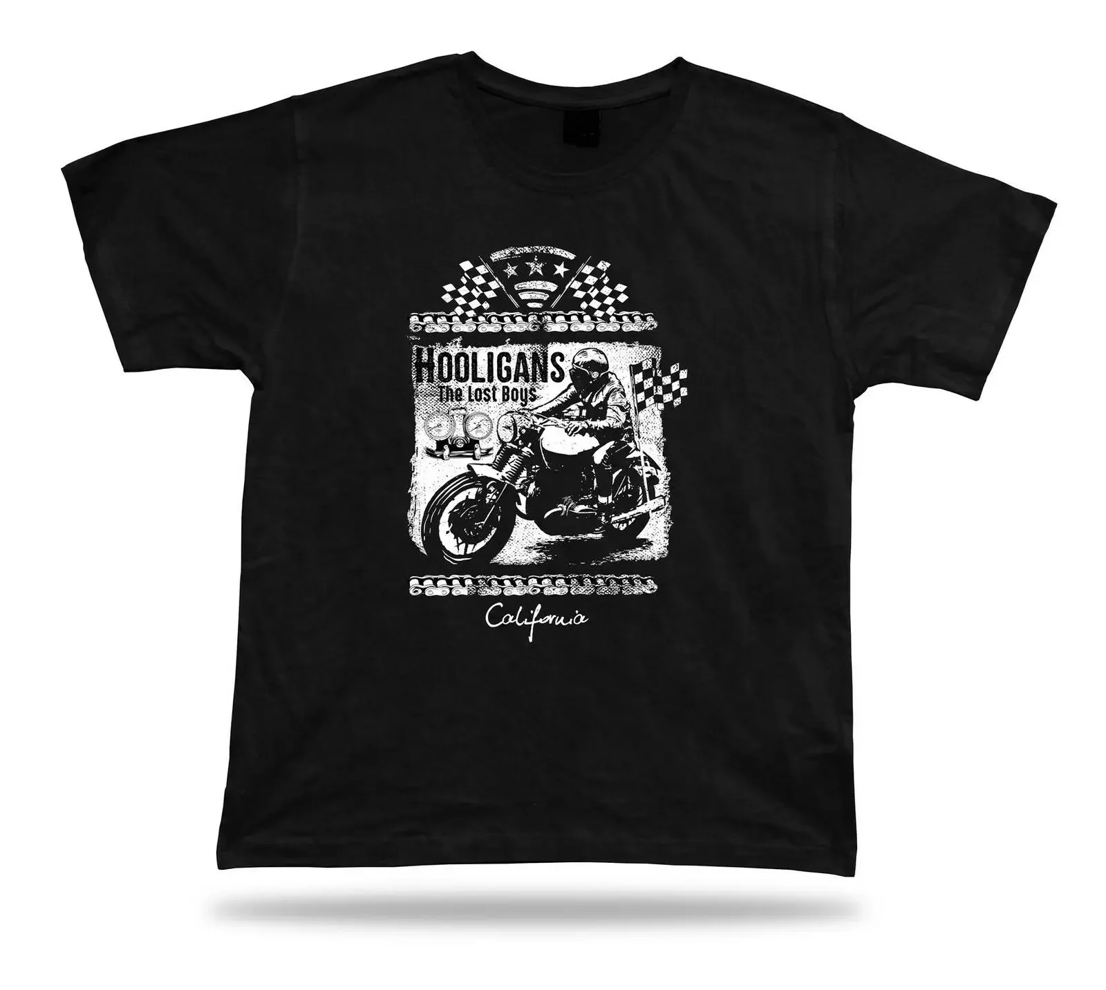 Retro Lost Boys Hooligans Race Bike Speed Birthday Gift T-Shirt. Summer Cotton Short Sleeve O-Neck Mens T Shirt New S-3XL