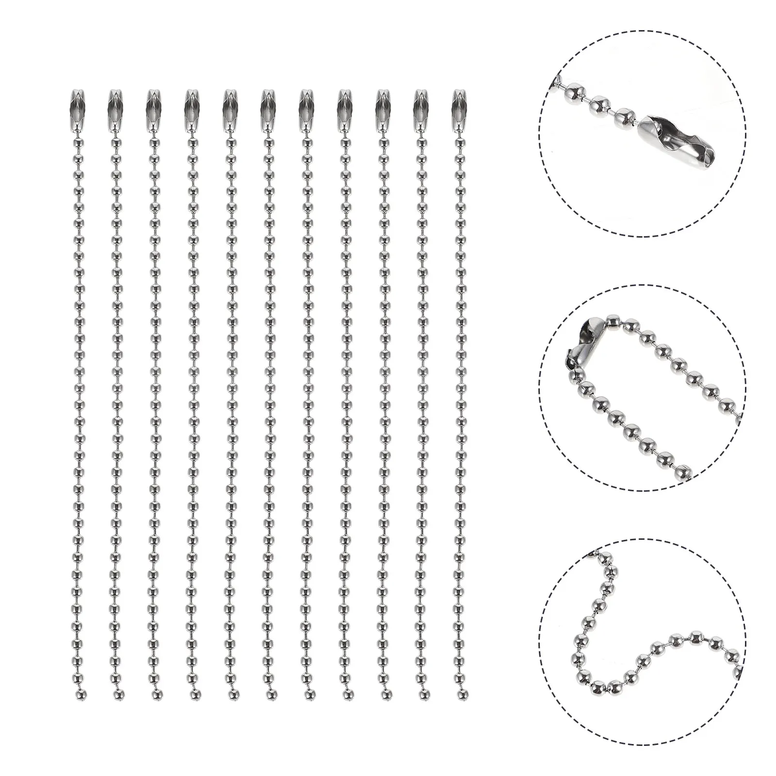 

100 Pcs Necklace Chain for Jewelry Making Stainless Steel Chains Hanging Iron The