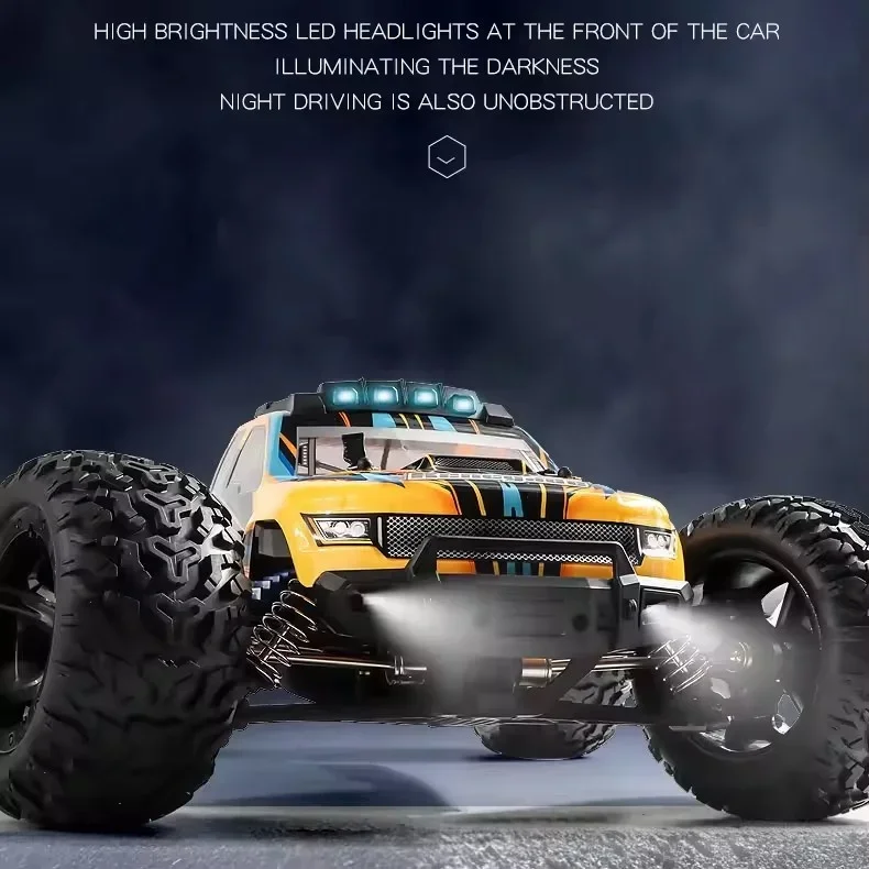 1:10 80KM/H 4WD RC Car Brushless High Speed RC Racing Car Off-Road Climbing Truck LED Lights Waterproof Remote Control Car Toy
