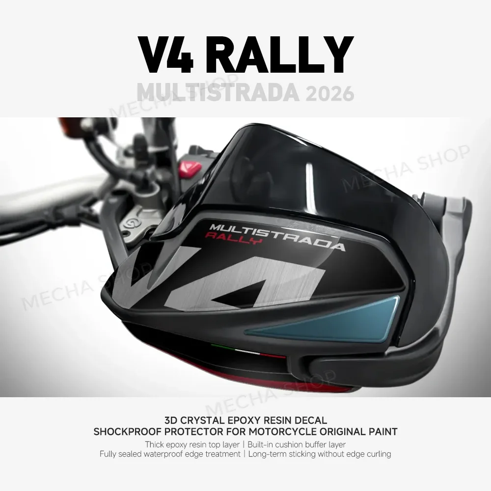 For Multistrada V4 Rally 2026 Motorcycle Handguard Stickers Hand Guard Shield Protection Decals