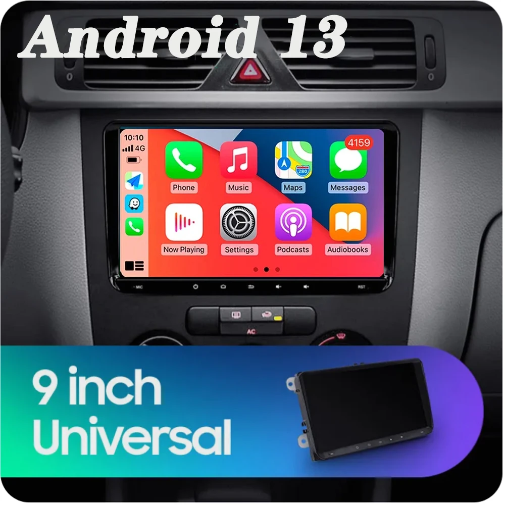 

Android 13 Car Multimedia player Car DVD For VW Volkswagen Golf Polo Tiguan Passat Amarok skoda rapid octavia Radio 4G+WIFI