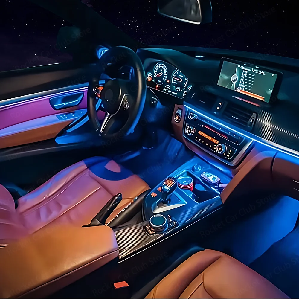Per BMW Serie 3/4 3GT F30 F31 F32 F34 Auto LED Luce Ambientale App di Controllo 256 Colori Sinfonia Atmosfera Lampada illuminata Striscia