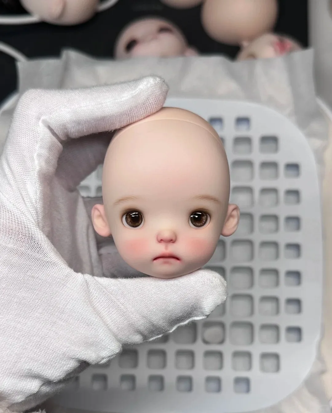Amber 1/6 SD BJD Doll Nana Doudou Xiaop Head Cute Beautiful Girl Resin Toy Gift Just the Head High Just Head Makeup