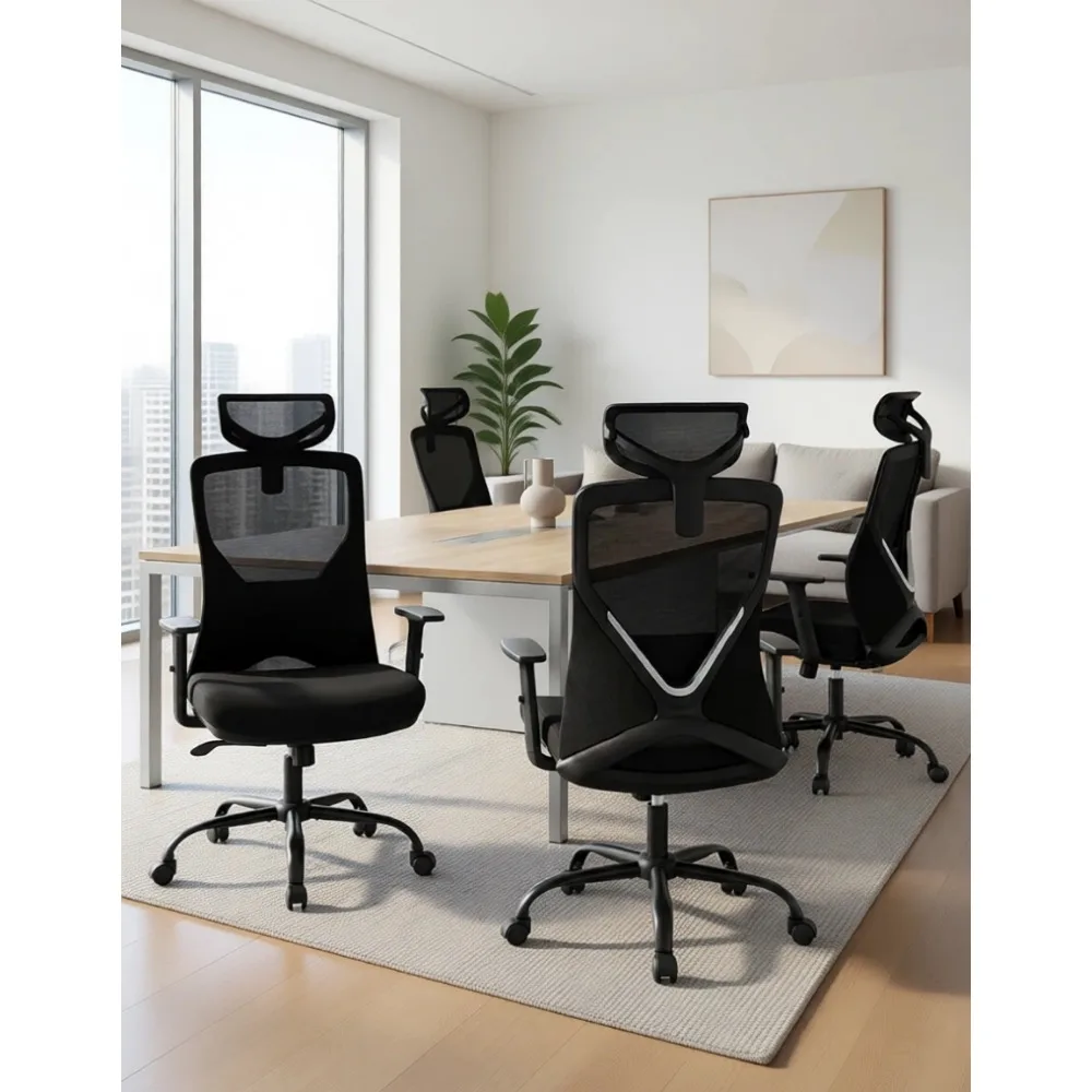 Ergonomic Office Chair with Adaptive Balance Recline, High Back Mesh, Adjustable Support for Home and Office