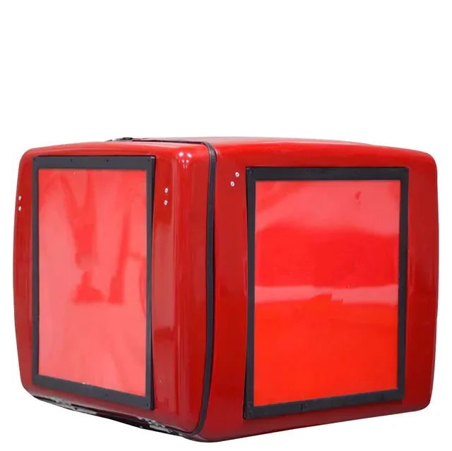 KX FRP 113L Pizza Motorcycle Delivery Box For Scooter With LED Advertisement with Brake Light