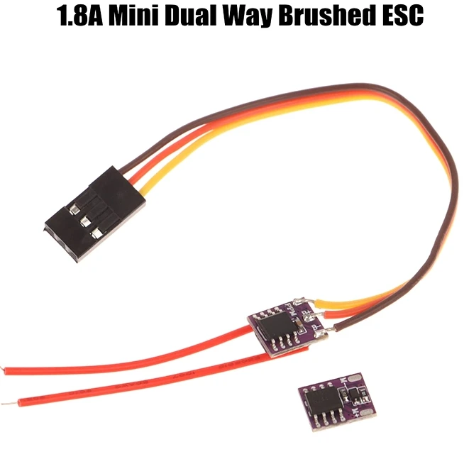 

Mini Way Brushed For DIY RC Model Car Airplane Drone 1S 1.8A Dual Way Brushed ESC Electronic Speed Controller Hollow Cup Motor
