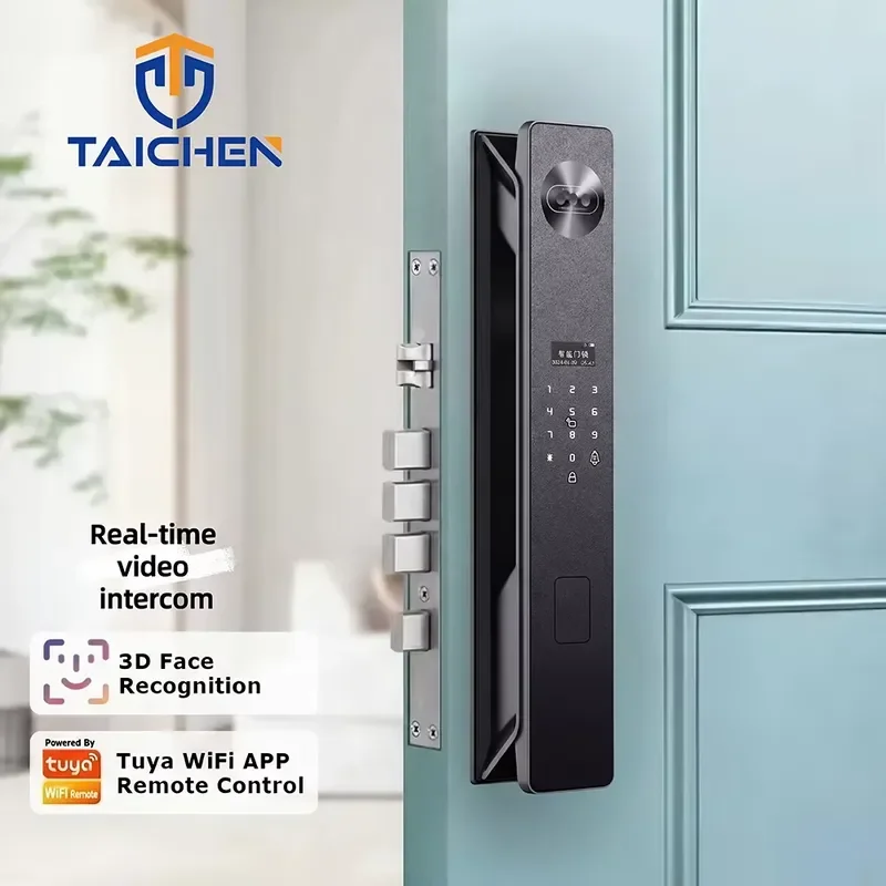 Taichen V70 Home Smart Video Palm Vein Face Fingerprint Password Card Key for Steel/Brass/Stainless Steel