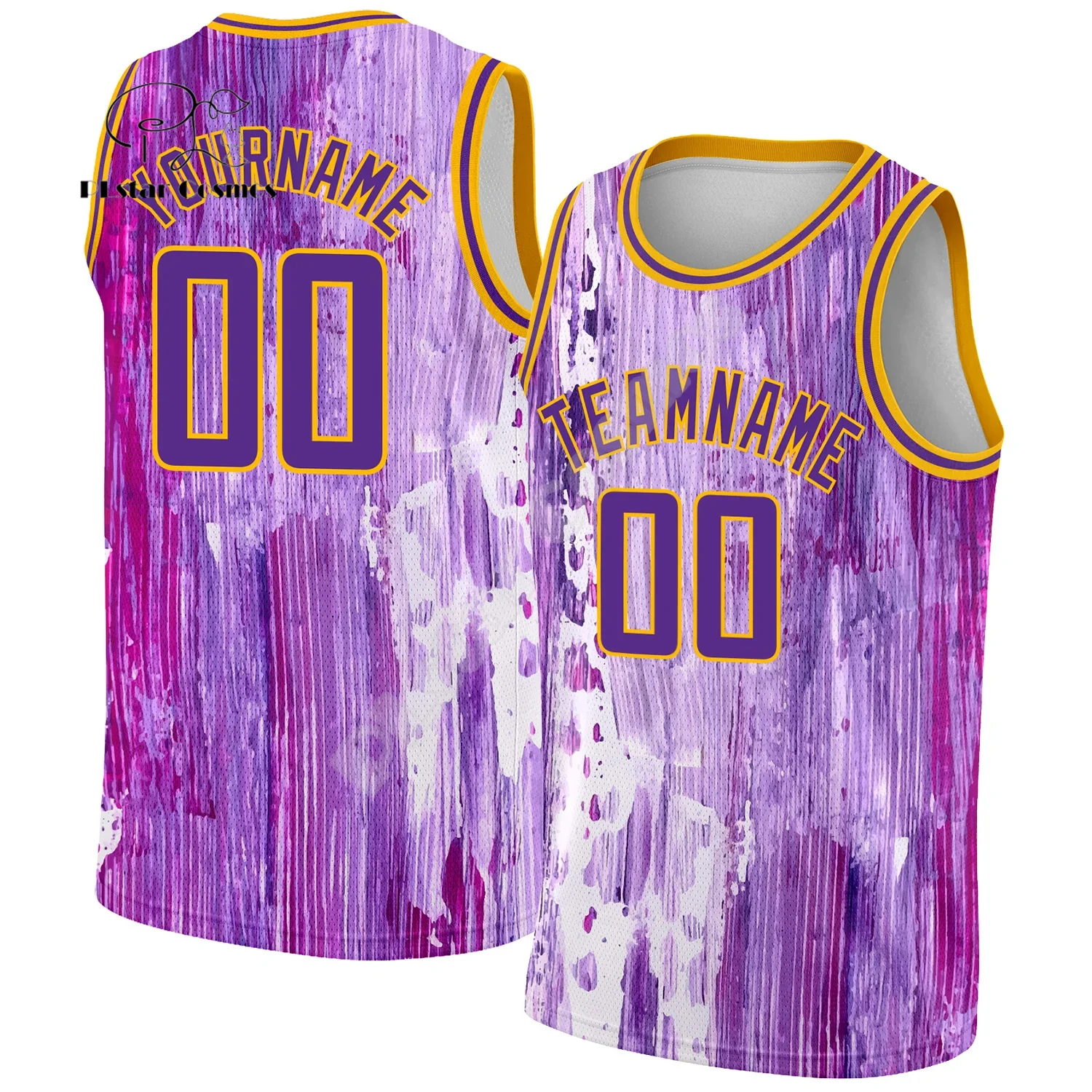 

Custom Name Colorful Vintage Basketball Jersey Shirts Breathable Drop Shipping 3DPrint Summer Casual Tank Top Vest Sleeveless 19