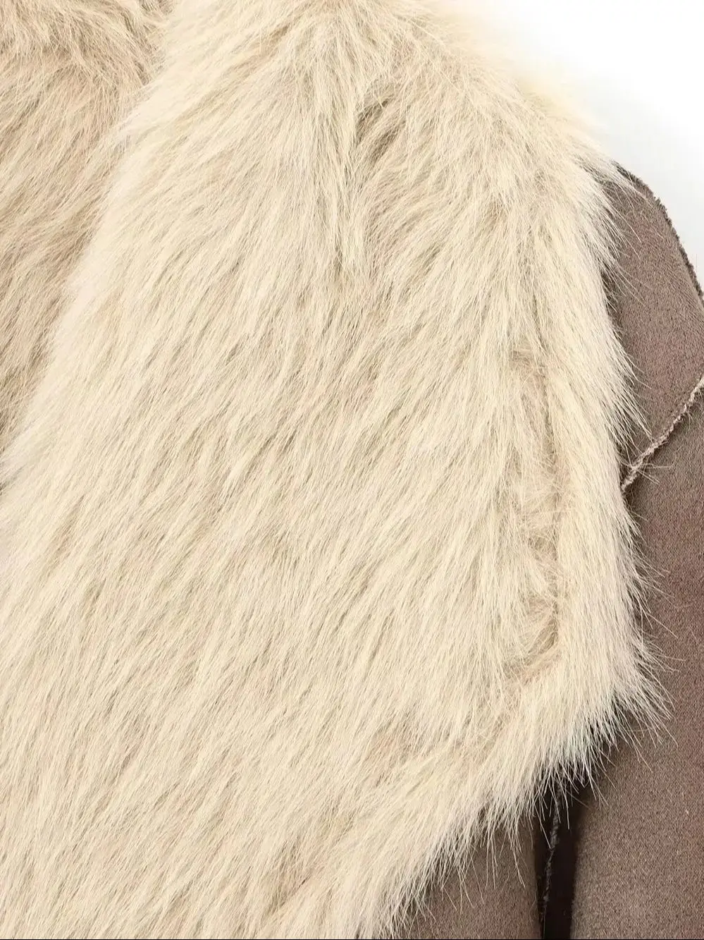 2025 Winter Women's Elegant Long Sleeve Double-sided Faux Fur Jackets Lady Vintage Thick Warm Suede Pocket Loose Coats Outerwear