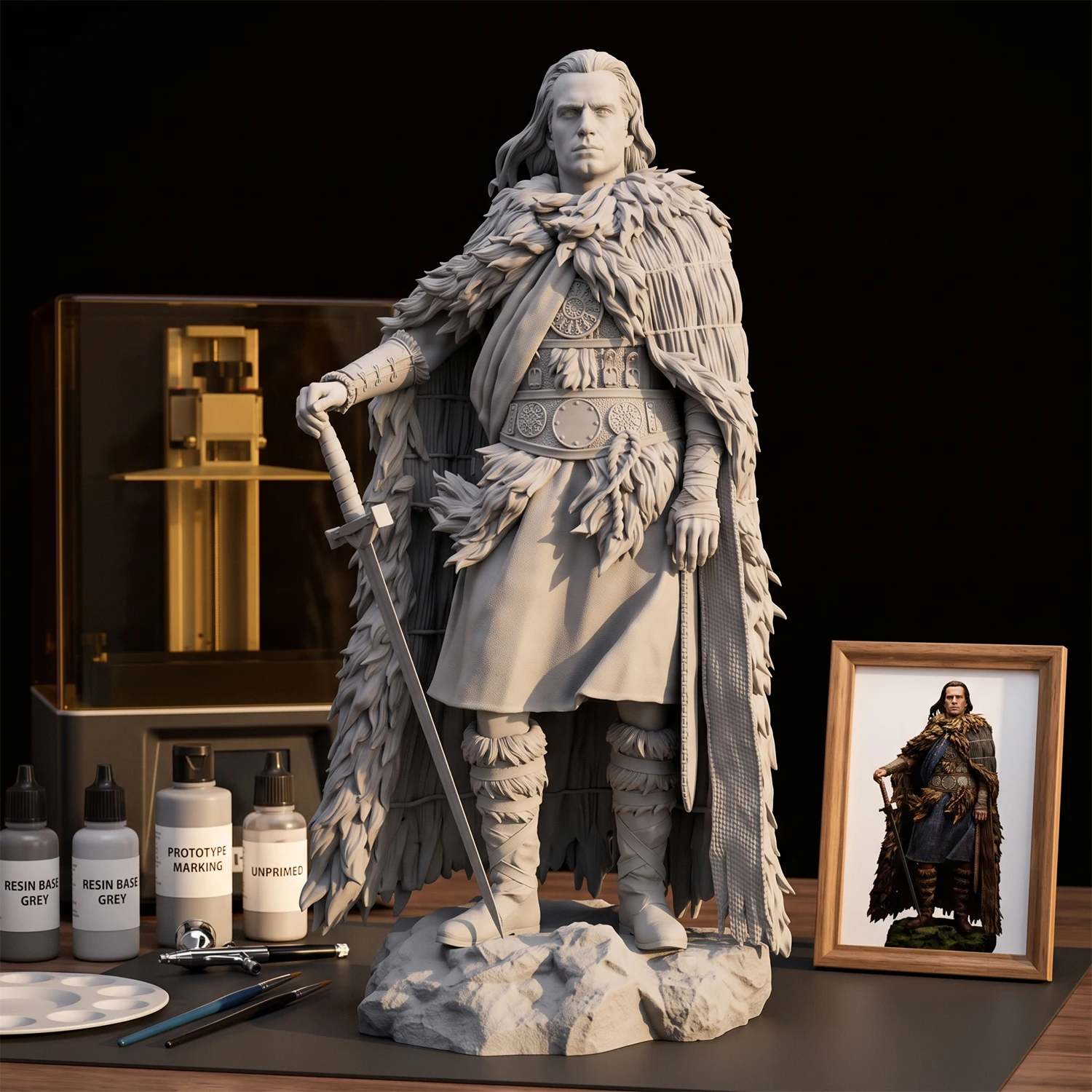1/24 1/18 1/12 Immortal Connor Unpainted Unassembled 3D Printing Resin Figure Model Garage Kit  (Requires Painting and Assembly)