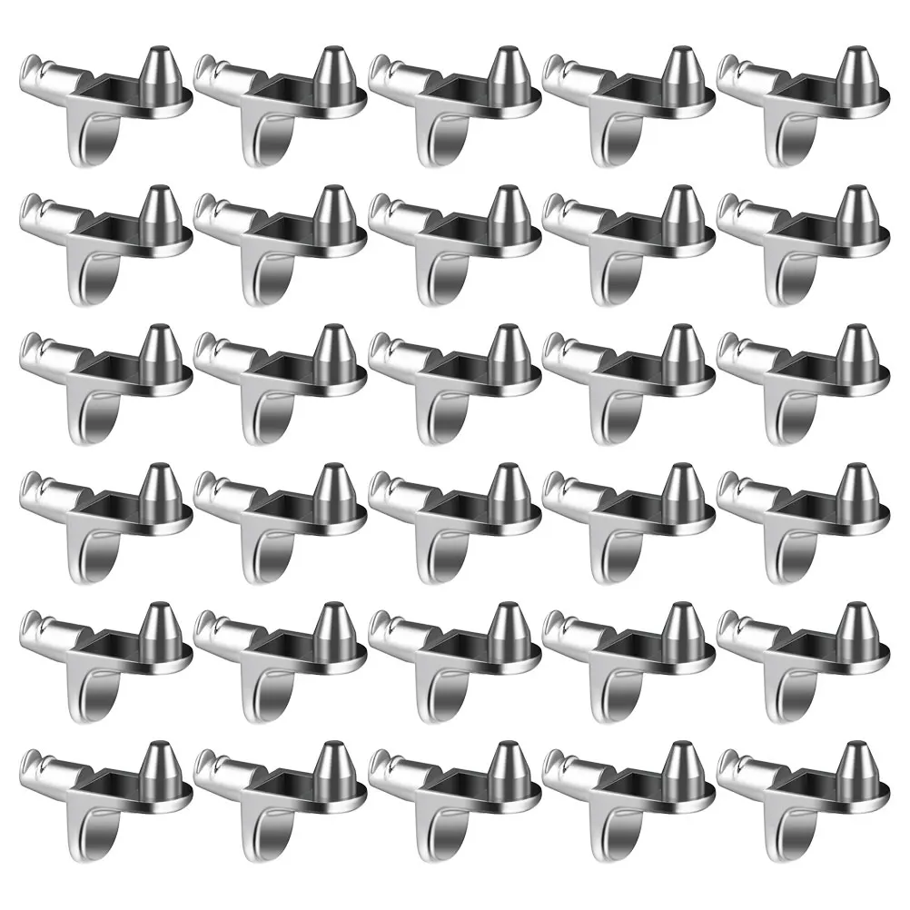 

30 Pcs Alloy Silver Shelf Pegs Shelf Pegs Bookshelf Support Brackets Cabinet Pins for Wood Shelving Sturdy Stable