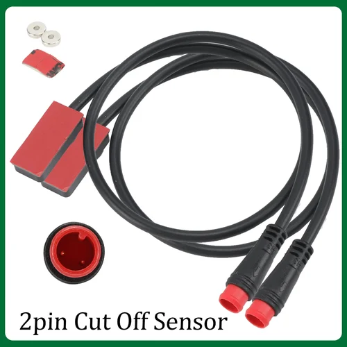 Imagen 2 del producto Sensor de freno para Kit de conversión de bicicleta eléctrica hidráulica, Sensor de freno rojo de 2 pines, accesorios de reacondicionamiento de bicicleta eléctrica impermeables