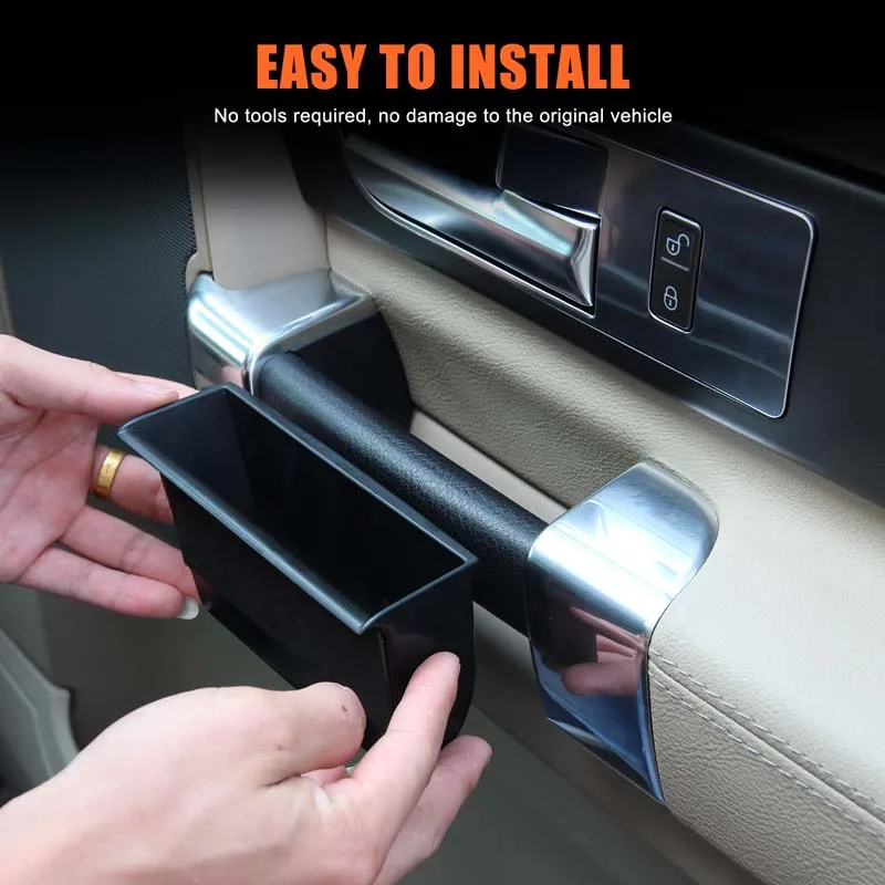 ABS Car Door Handle Storage Box Glove Armrest Box Tray Organizer For Land Rover Discovery 4 LR4 2010-2016 Interior Accessories image 3