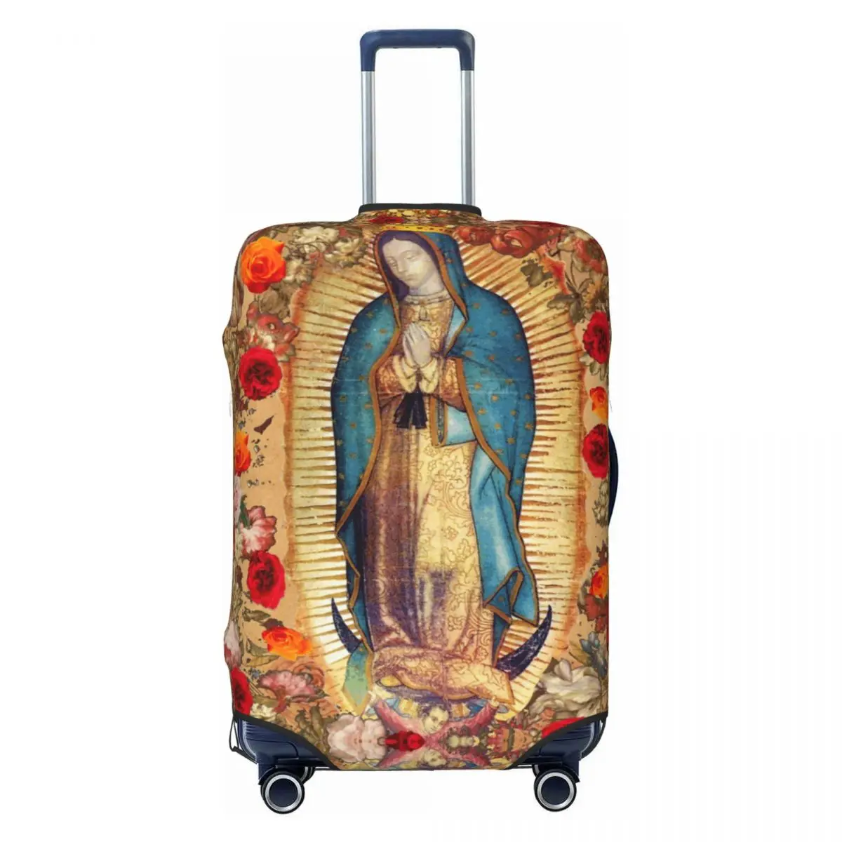 

Пользовательский чехол для багажа Богоматери Гваделупской Девы Марии, милый католический Мексиканский плакат, защитные чехлы для чемодана, костюм для 18-32 дюймов