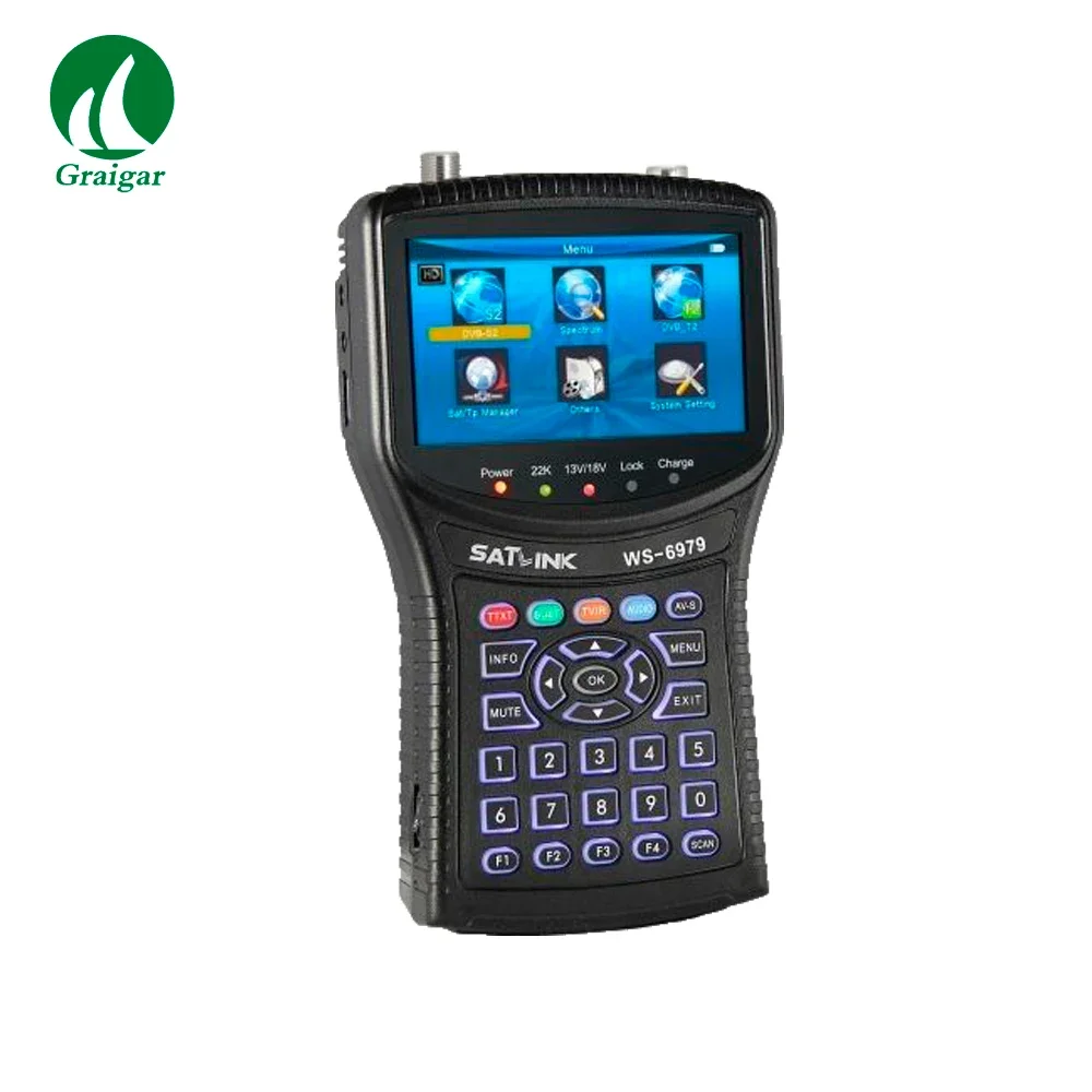 Satlink WS-6979 Combo Satellite Finder Spectrum Analyzer Satfinder Meter DVB-S2/S DVB-T/T2 Electronic Test Equipment