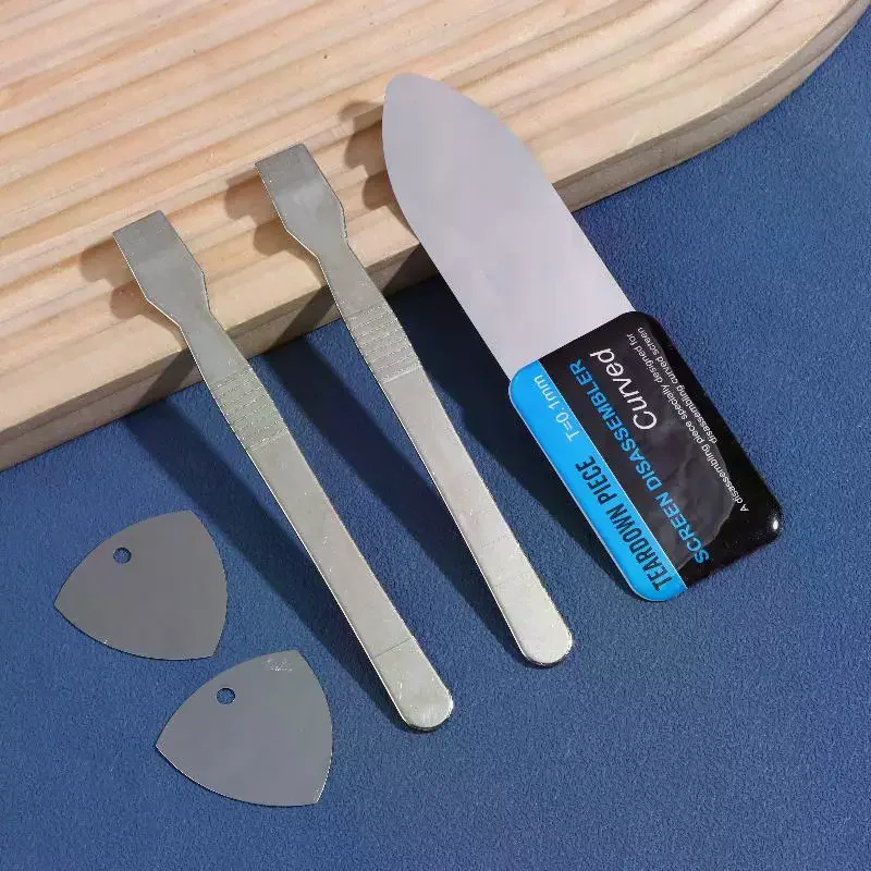 5 In 1 Professional Stainless Steel Curved Screen Pry Tools For Phone Tablet Laptop Repair Metal Spudger Disassembly Kit