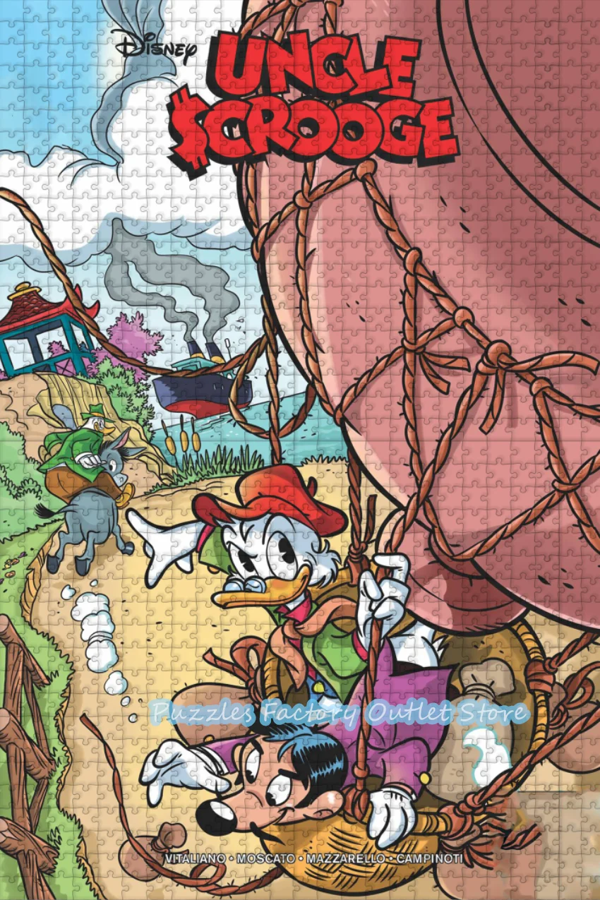 Onkel Dagobert Anime Diy Zusammengebautes Puzzle Disney Cartoon Donald Duck 108/200/300/500/1000 Teile Puzzles Dekomprimieren Spielzeug