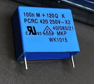 For PILKOR BC MKP 104 100nf 0.1uf 250v 275v 120R/ohm, arc extinguishing with resistance capacitor