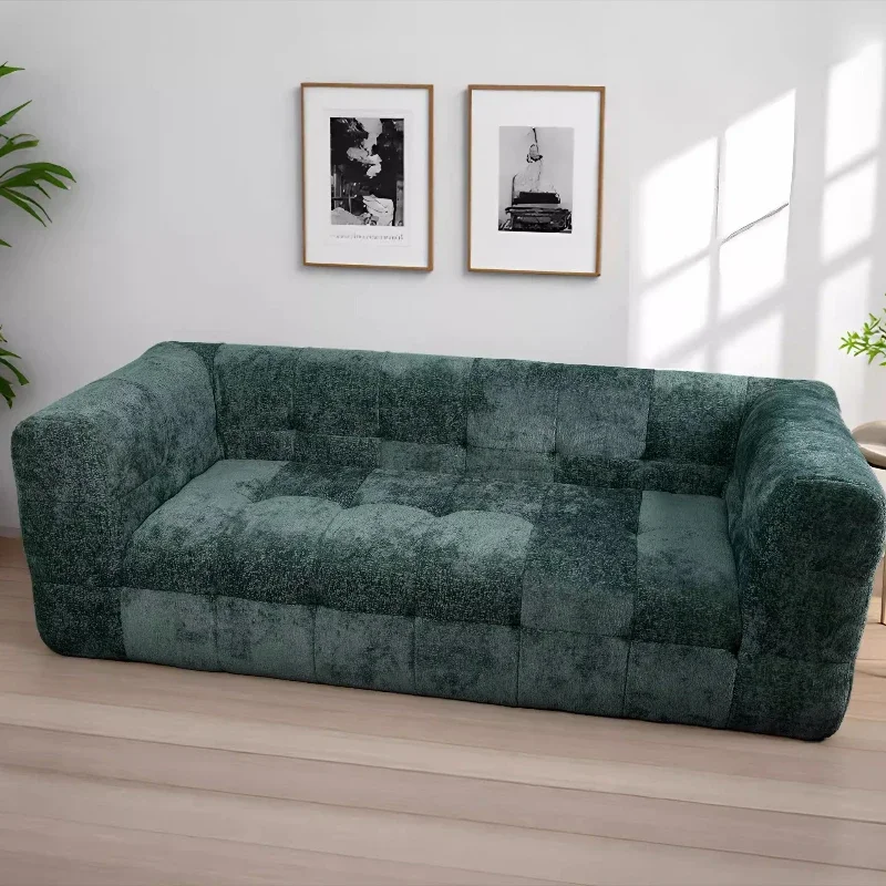 Living Room Home Furniture Straight Row Compression Sofa Dark Green Recliner Modern Couch Sofa Lounges Wohnzimmersofas