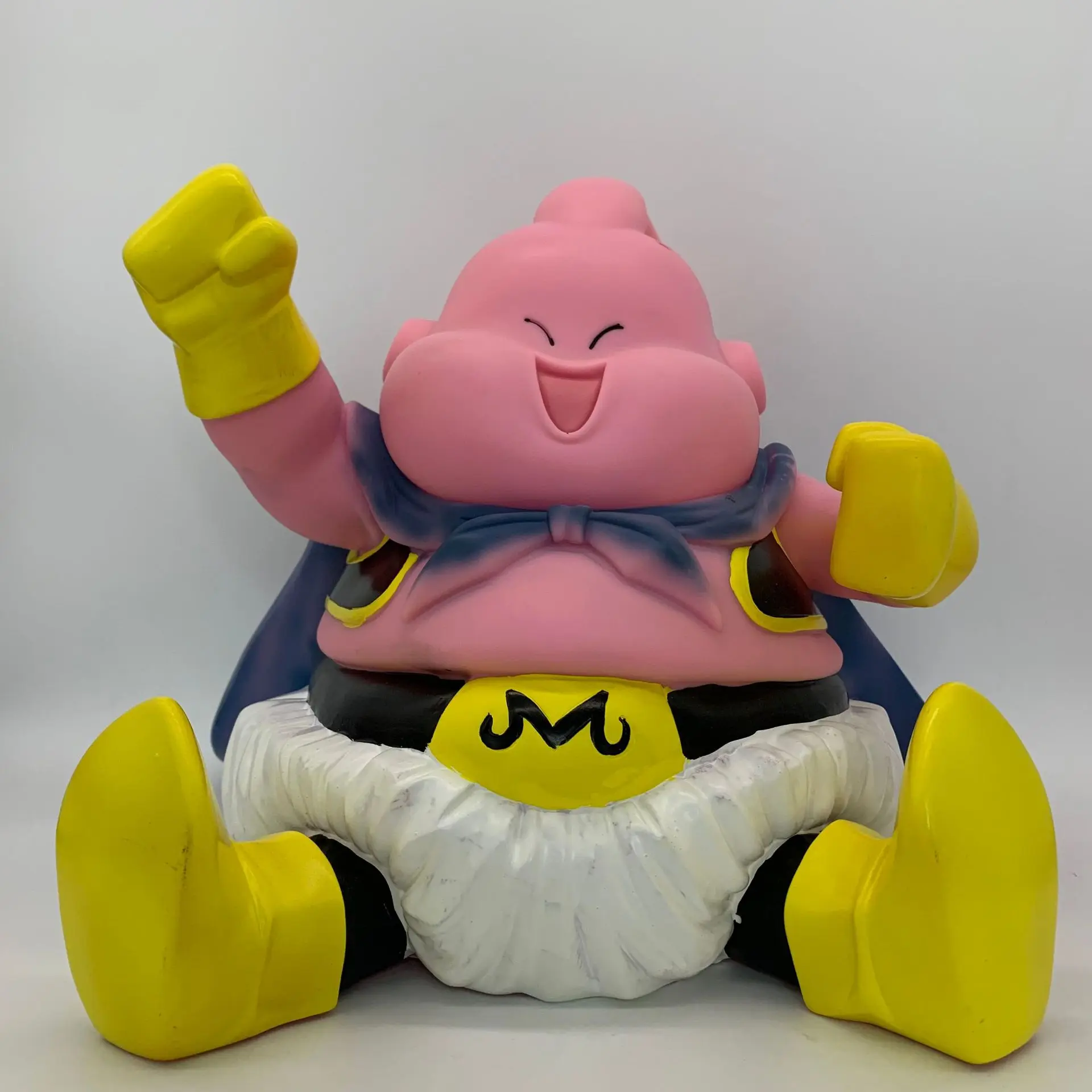 25cm Large Size Fat Buu Anime Dragon Ball Z Sitting Down Majin Buu Anime Figurine Super Buu Pvc Statue Collection Model Toys