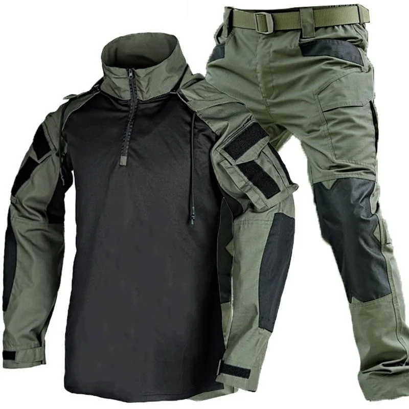 Outdoor Pants Trekking Fishing Hiking Training Military Hunting Waterproof Tactical Cargo Pants Army Tshirt Tops Long Trousers