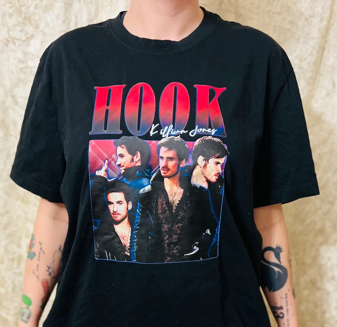 Kapitän Haken killian jones einmal Zitat inspo T-Shirt Kurzarmhemd Baumwolle einmal