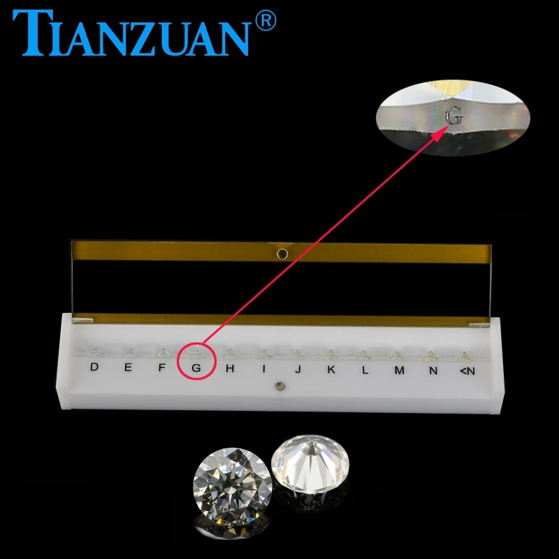 D To N Color 12 Colors Round Shape Cubic Zirconia Diamond Color Grade Master Stones CZ Color Tester Sets Tools with Laser