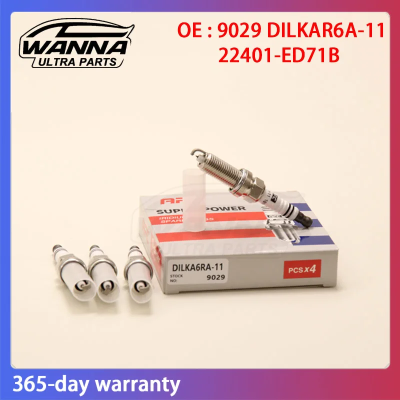 

4/6pcs OE DILKAR6A-11 9029 22401-ED71B DILKAR6A11 Spark Plug Dual Iridium For Nissan Teana J32 Xtrail Renault Koleos QR25DE VQ25