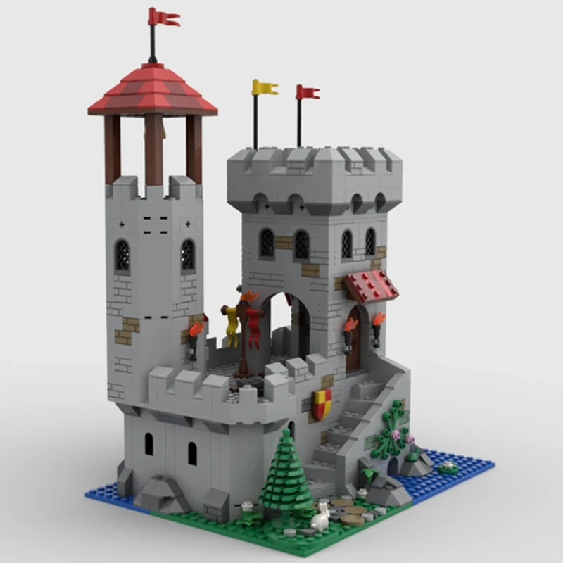 MOC-79749 European Medieval Castle Riverside Outpost Bricks DIY creative ideas christmas Adults Toy Birthday Gift Building Block