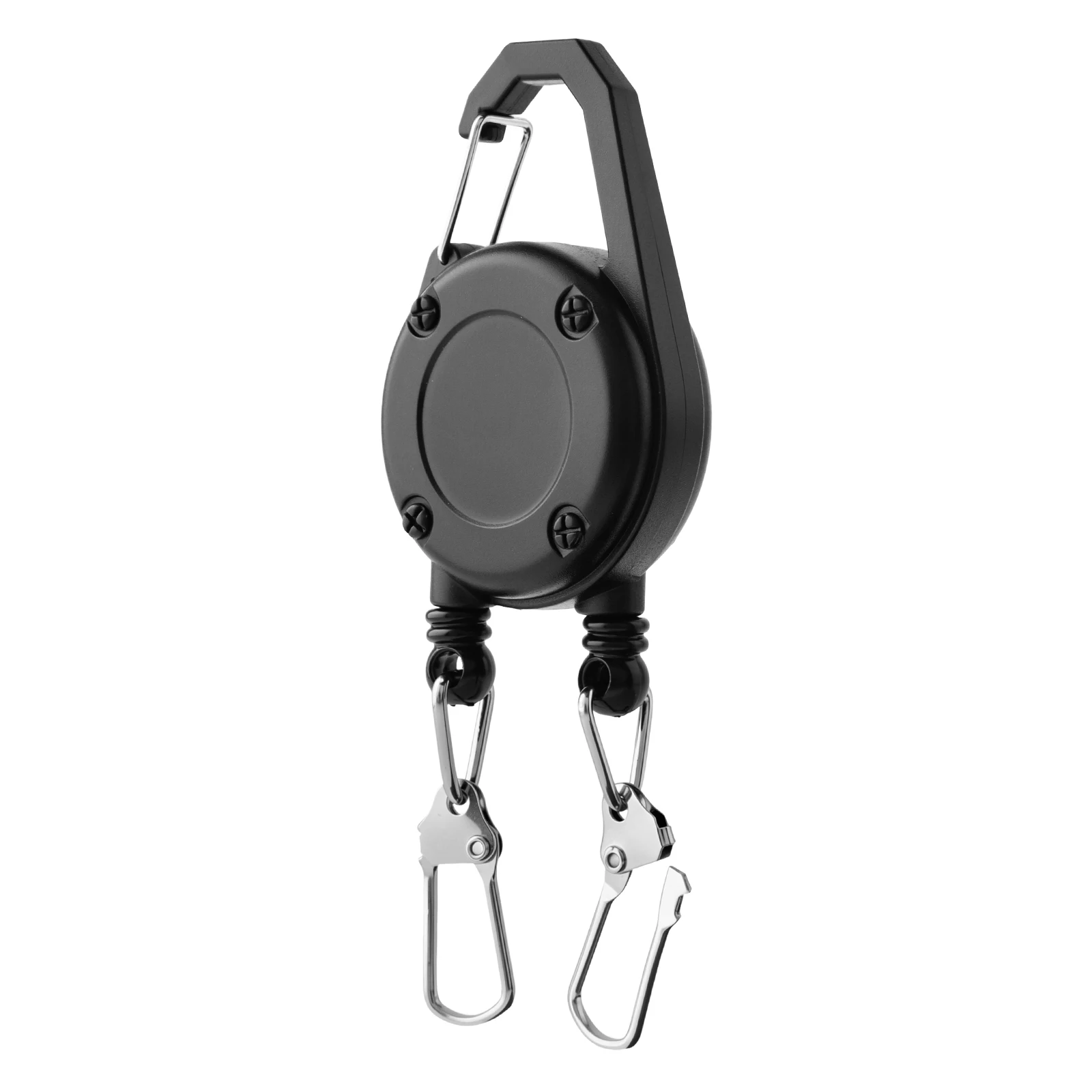 Retractable CB Radio Microphone Hanger Car Platform Retractable Tether Double Head Clip Buckle CB Mic Holder for Baofeng Wouxun