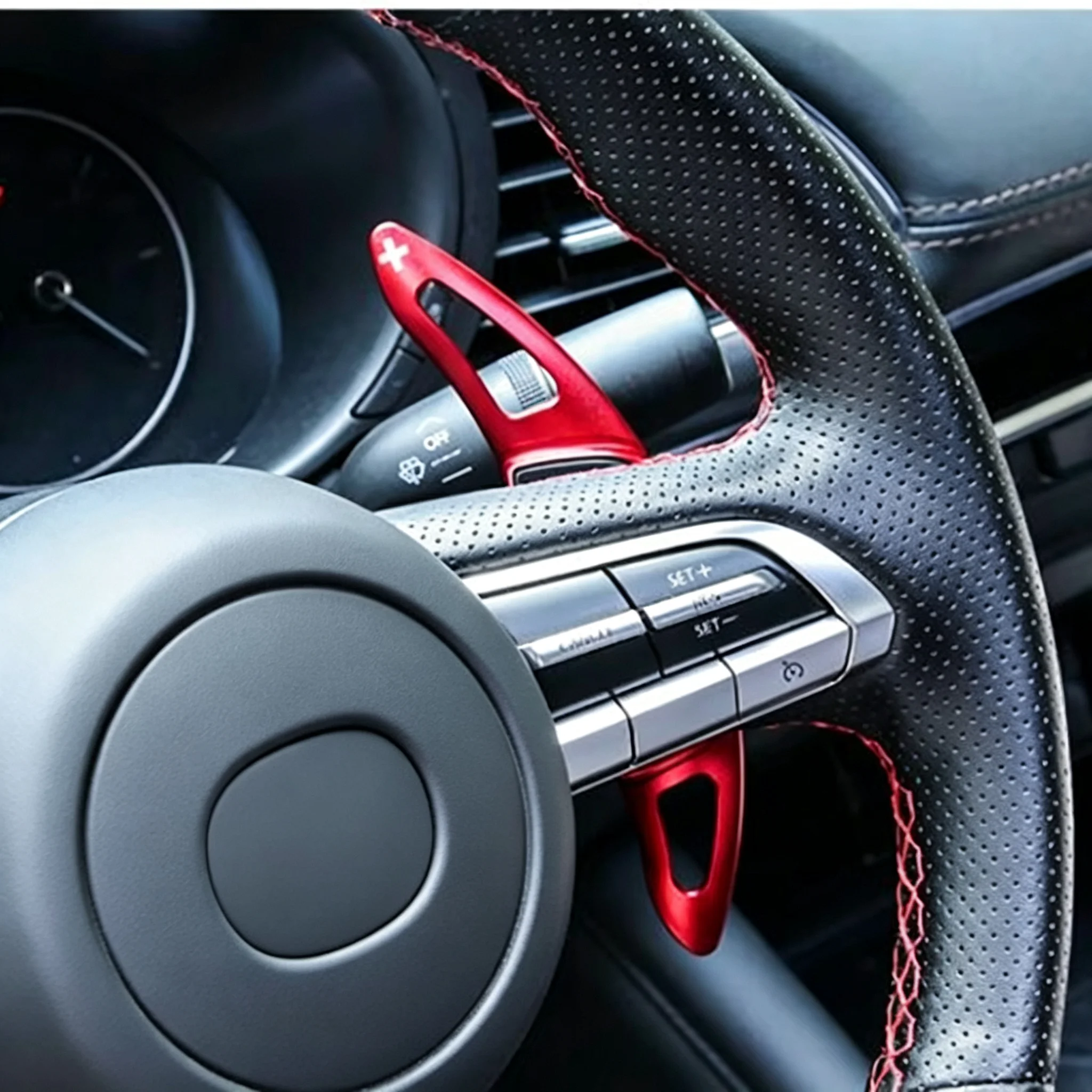 1Pair Steering Wheel Shift Paddle Shifter Extension For Mazda 3 Axela CX-30 2020-2022 Aluminum Alloy Car Interior Trim