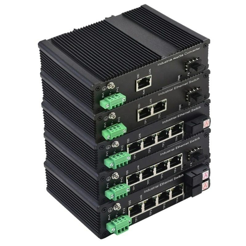 POE desktop Ethernet hub unmanaged industrial optical network switch