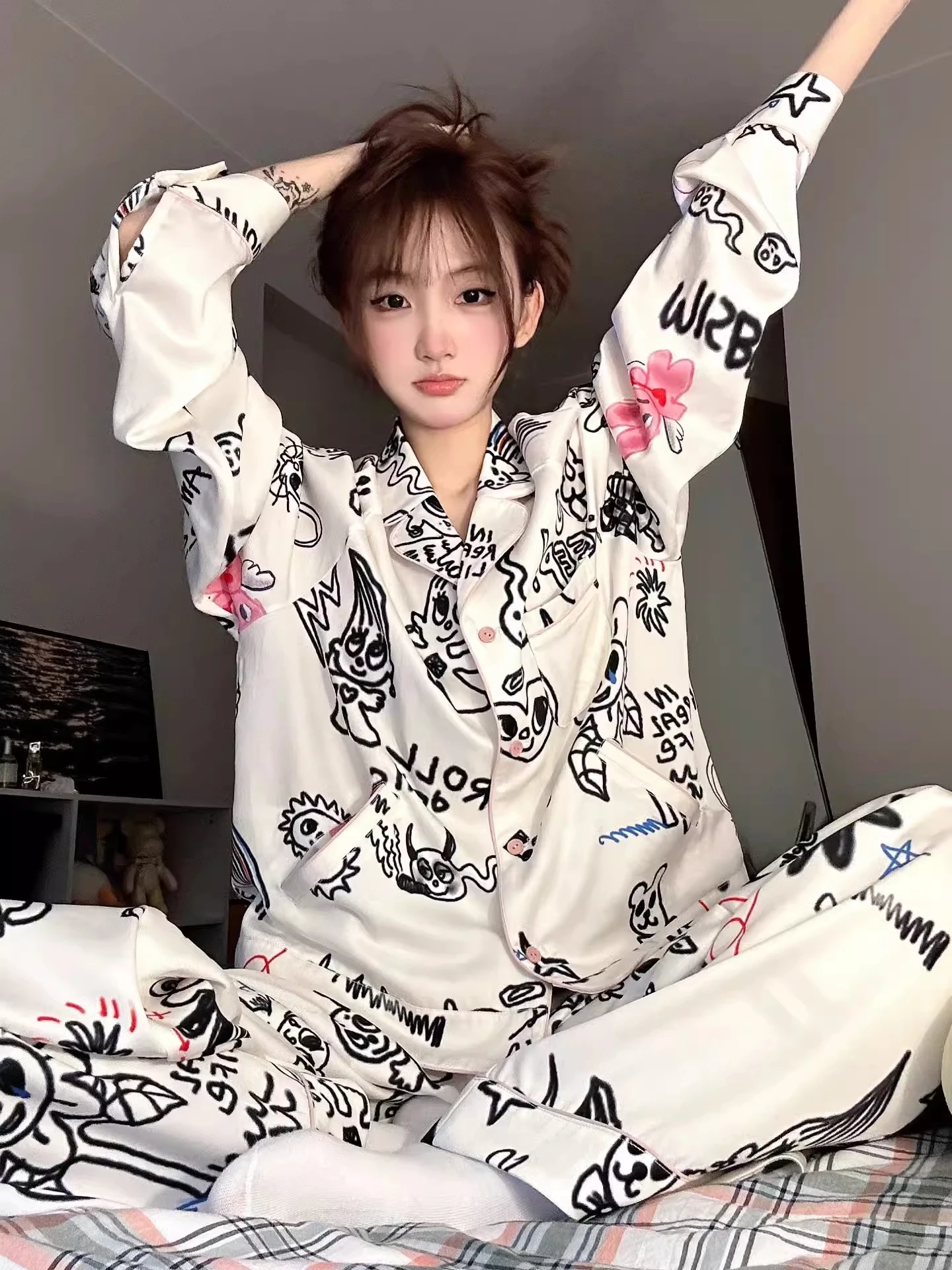 pijamas-de-manga-longa-fs-estilo-primavera-outono-com-estampa-de-ite-cardigan-aberto-calcas-longas-conjunto-de-rou