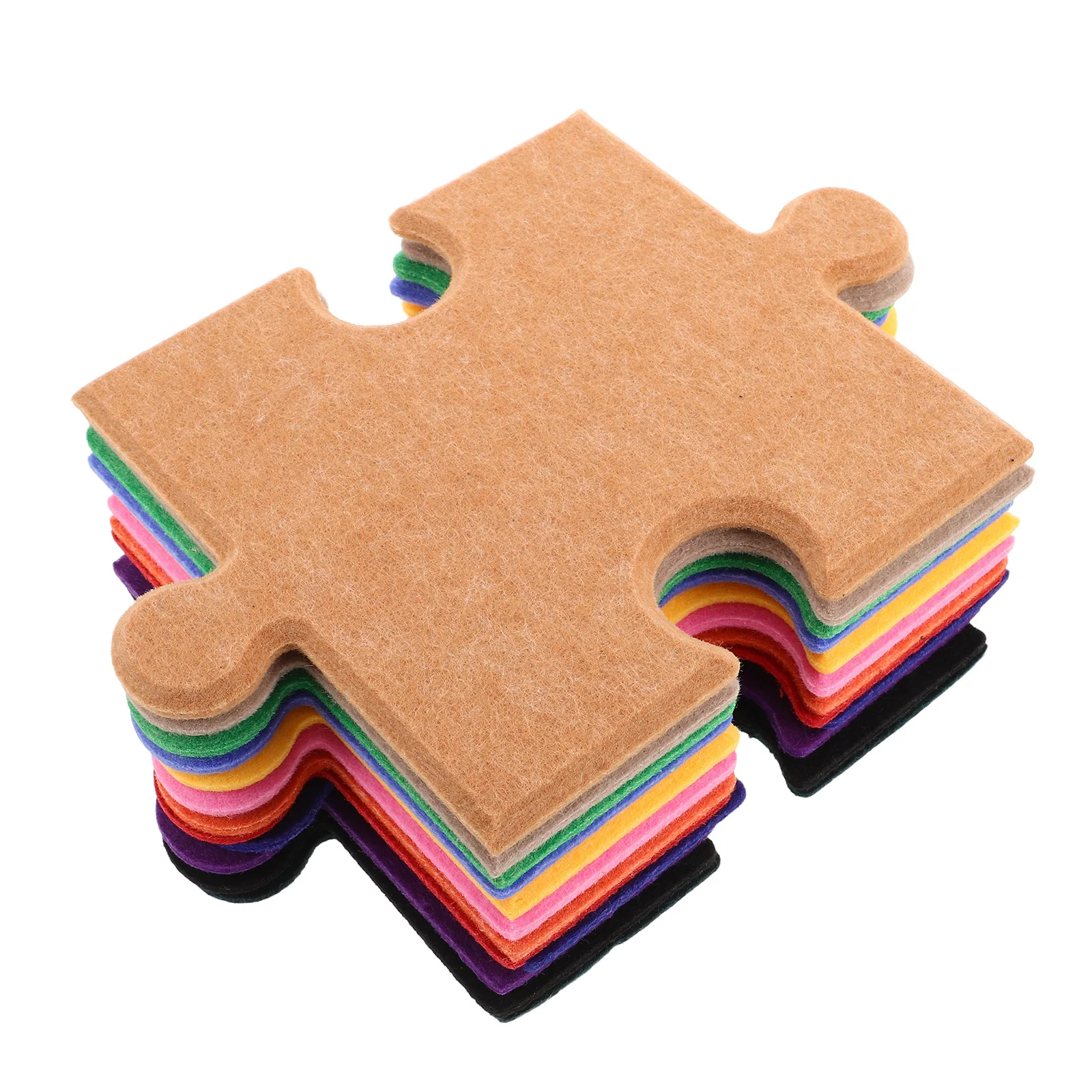 

1 Set Felt Panel Tiles 3D Puzzle Design Self-Adhesive Bulletin For Office Decor Soundproof Wall Sticker Jigsaw Message