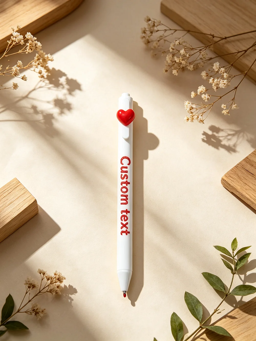 Custom Name Heart White Ballpoint Pen Personalized Wedding Favors Cute Bridesmaid Proposal Gift Bridal Shower Guest Favor