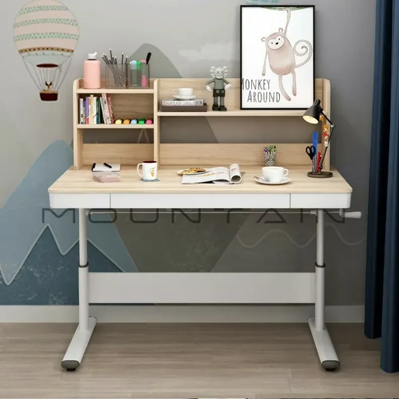 طاولة رفع مكتب الطالب الكمبيوتر طاولة الدراسة المنزلية للأطفال