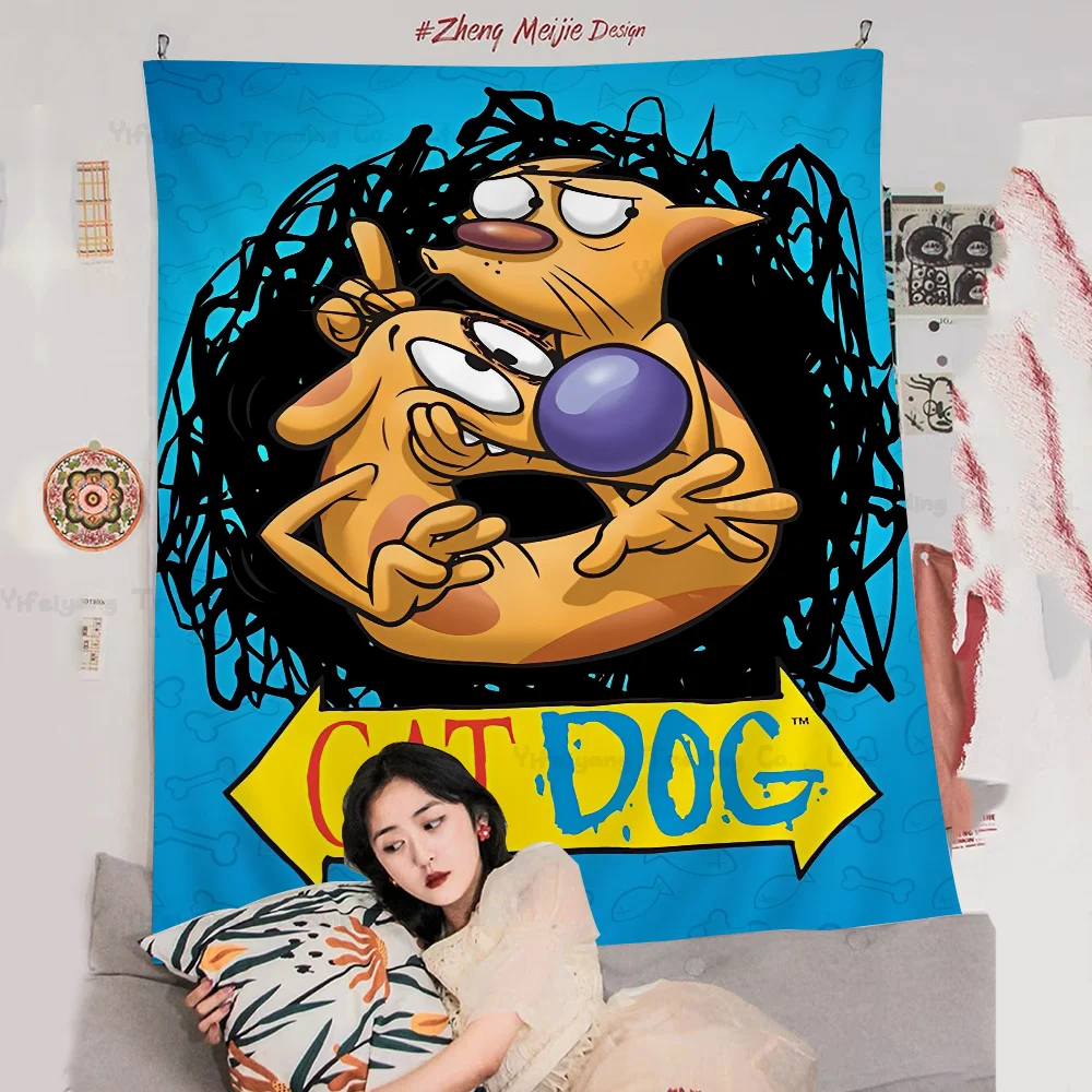 Funny CAT Cartoon Dog DIY Wall Tapestry For Living Room Home Dorm Decor Wall Art Decor