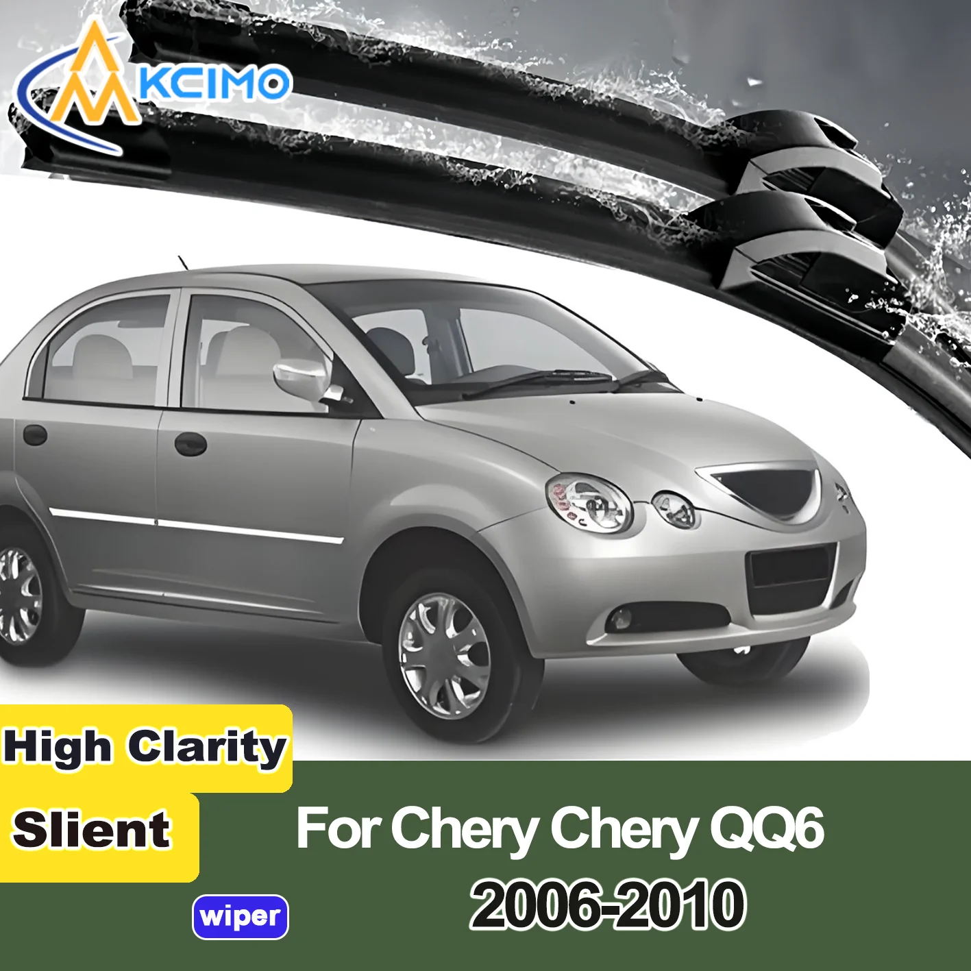 

KCIMO 2PCS New Front Windshield Wiper Blade for Chery Chery QQ6 2006-2010 Front Windshield Auto Wipers Blade Accessories 2010