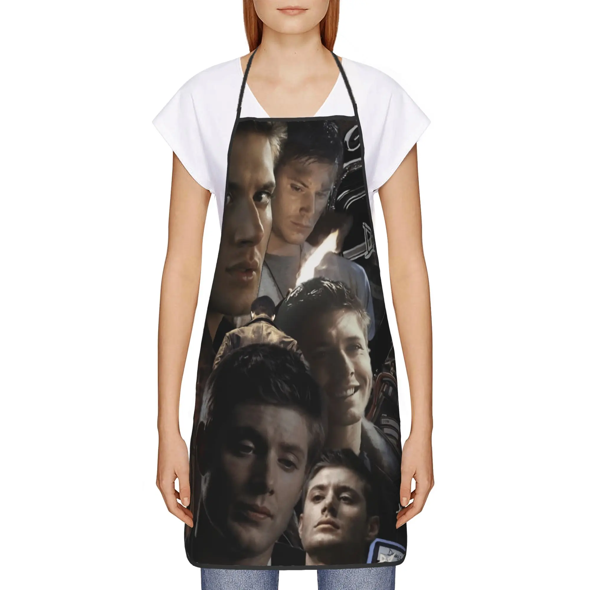 3D SPN Supernatural Sign Dean Sam Apron  Barber Home Kitchen Accessories Cleaning Cute Aprons without Pocket