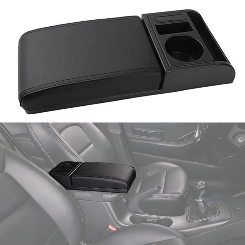

Universal Car Armrest Box Multifunctional Elbow Support Cushion with Cup Holder
