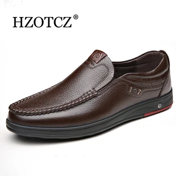 ของแท้รองเท้าหนังผู้ชาย Loafers Slip On รองเท้าหนังลำลองธุรกิจคลาสสิกนุ่ม Hombre Breathable ผู้ชายรองเท้า